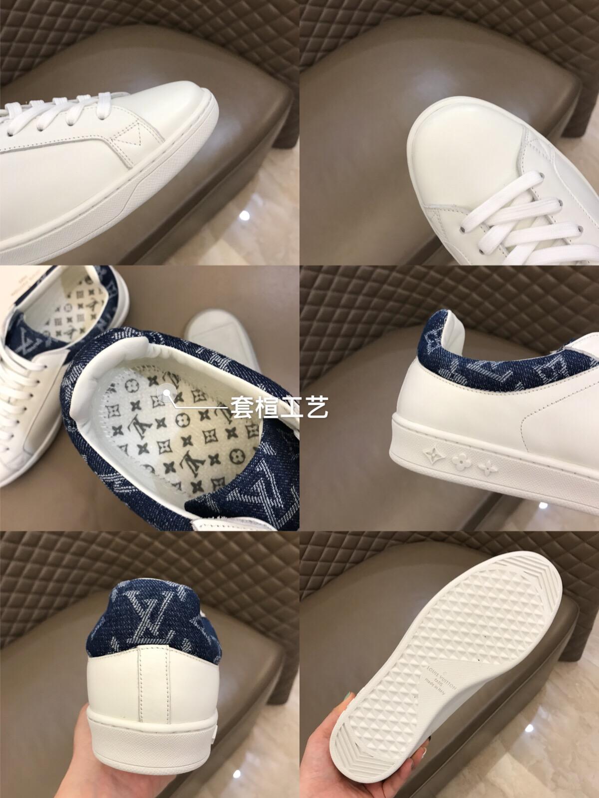 lv Perfect Quality Sneakers White and Monogram print trim and white sole MS02840