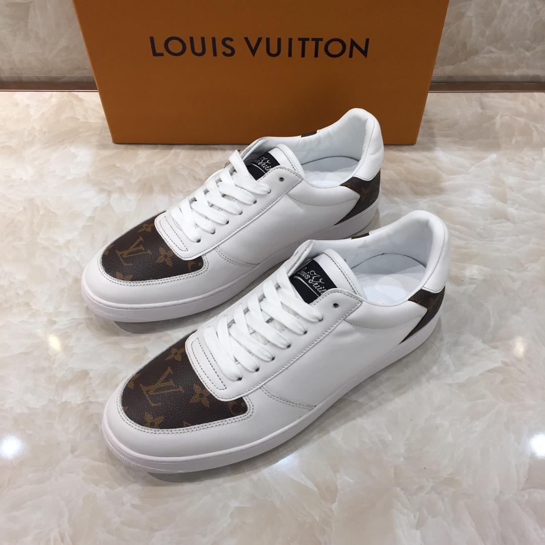 lv Perfect Quality Sneakers White and Monogram print details with white sole MS071032