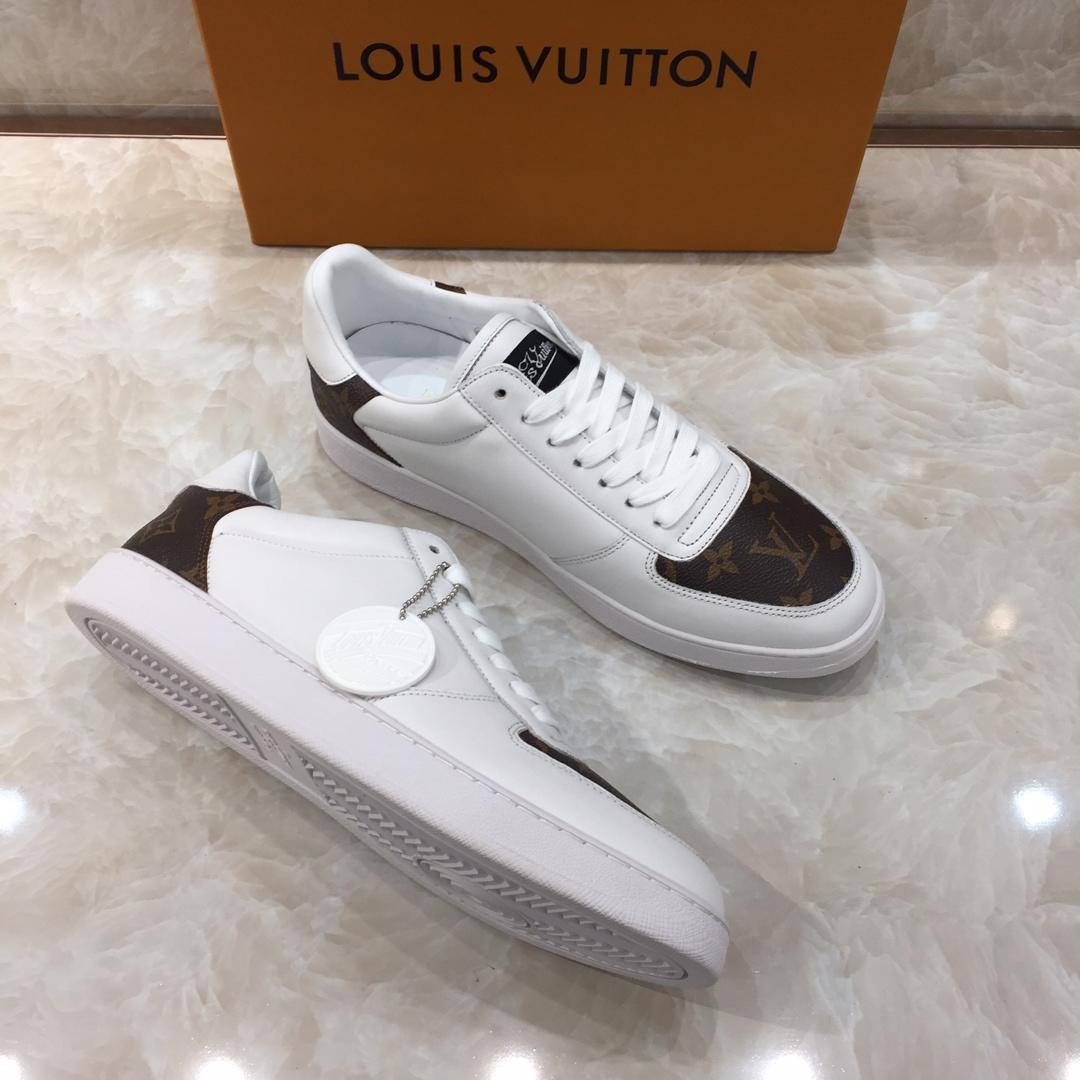 lv Perfect Quality Sneakers White and Monogram print details with white sole MS071032