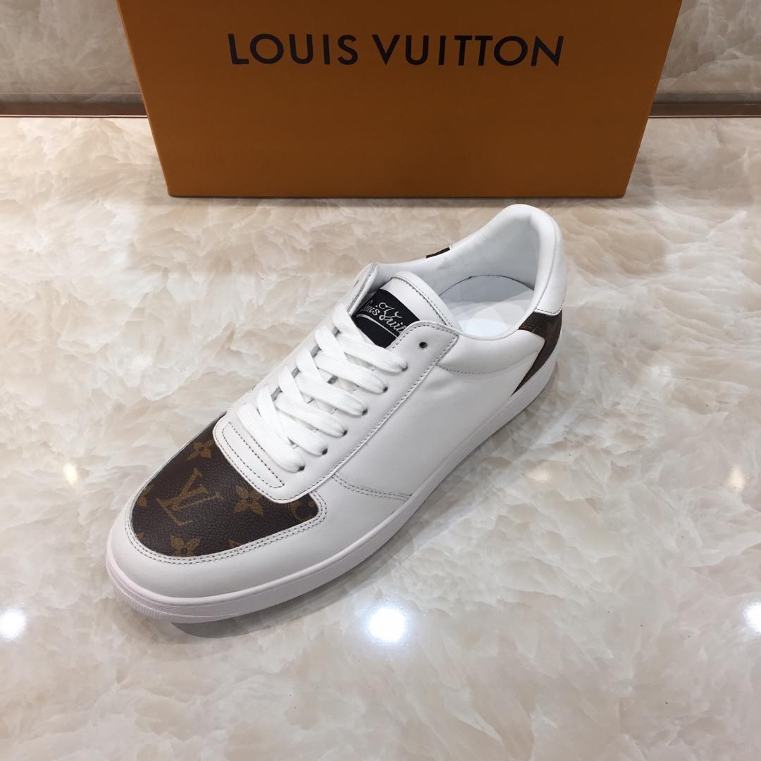 lv Perfect Quality Sneakers White and Monogram print details with white sole MS071032