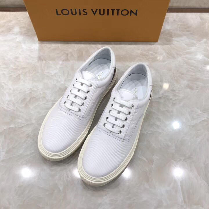 lv Perfect Quality Sneakers White and Monogram embossing with white sole MS071071