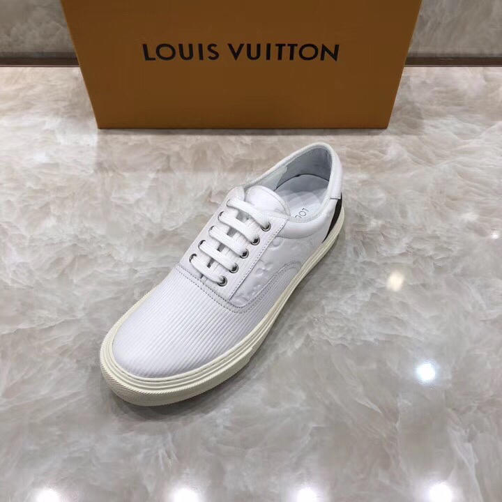 lv Perfect Quality Sneakers White and Monogram embossing with white sole MS071071