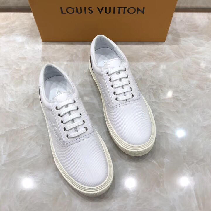 lv Perfect Quality Sneakers White and Monogram embossing with white sole MS071071