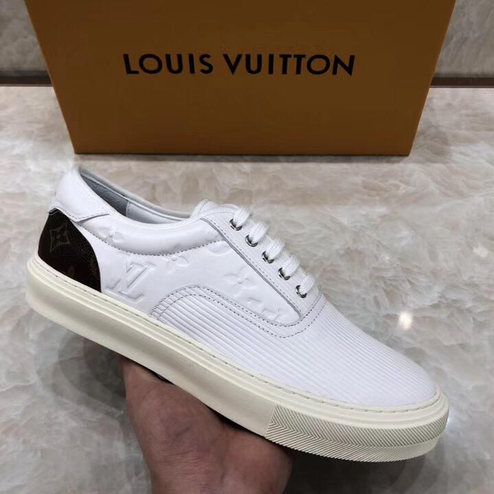 lv Perfect Quality Sneakers White and Monogram embossing with white sole MS071071