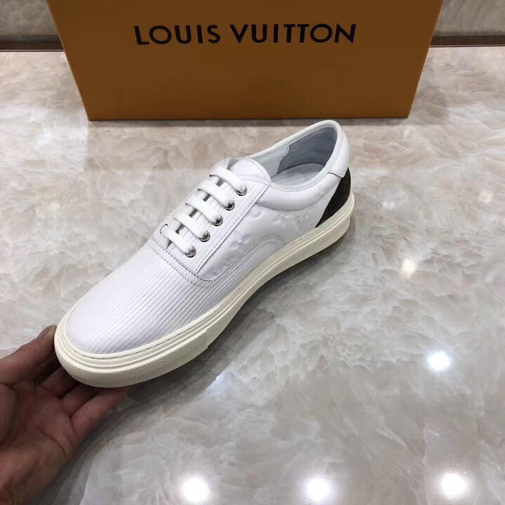 lv Perfect Quality Sneakers White and Monogram embossing with white sole MS071071