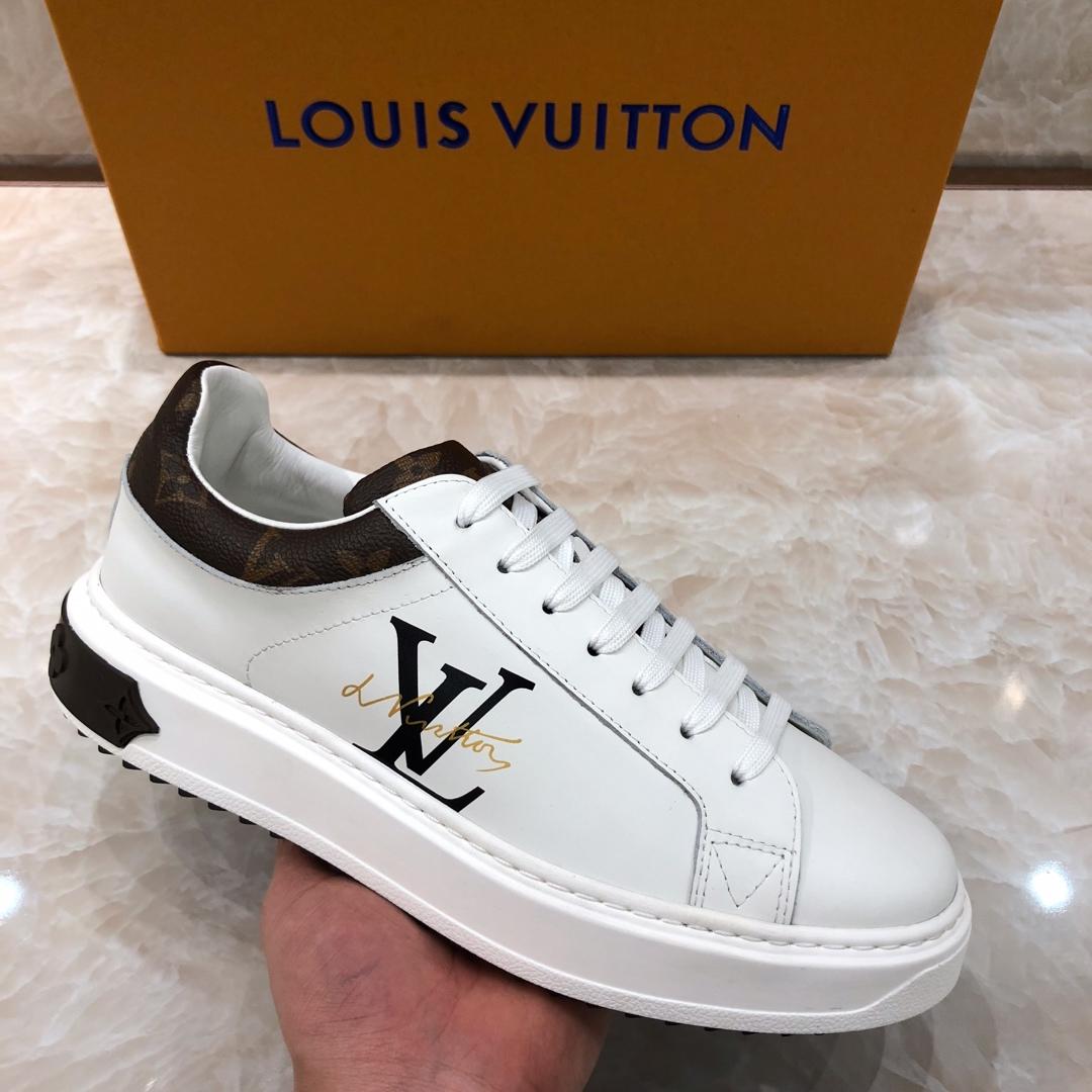 lv Perfect Quality Sneakers White and LV print with white sole MS071058
