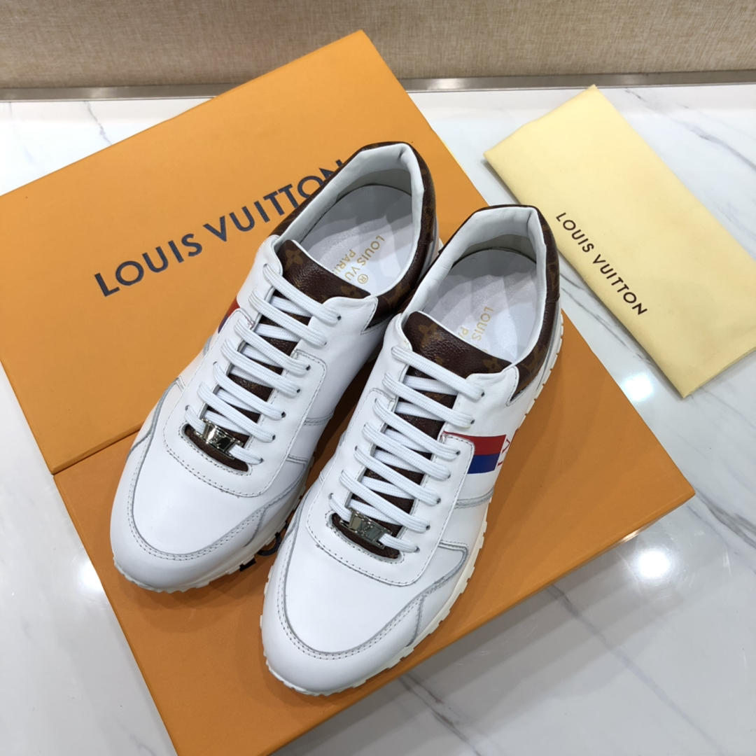 lv Perfect Quality Sneakers White and brown Monogram tongue with white sole MS071131