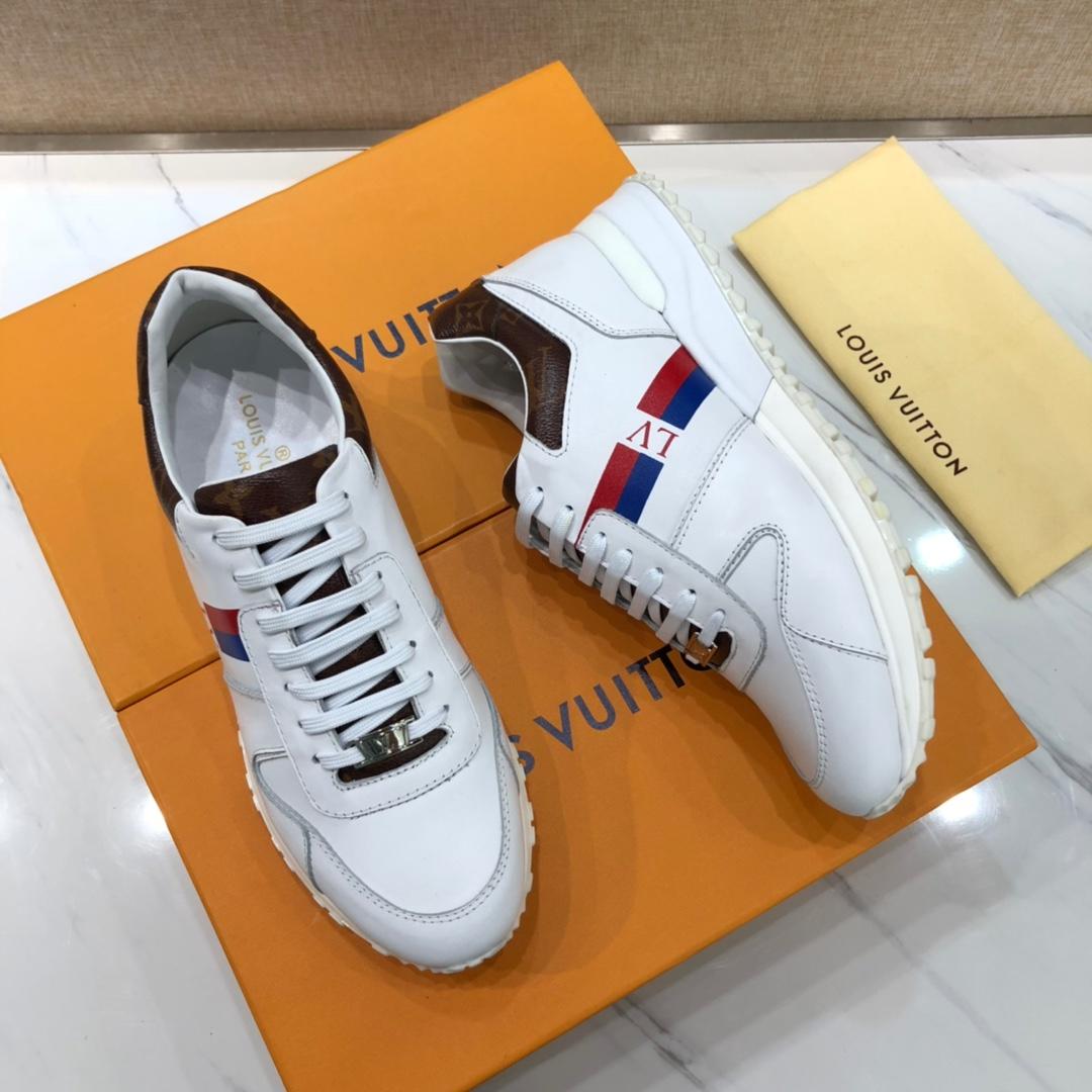 lv Perfect Quality Sneakers White and brown Monogram tongue with white sole MS071131