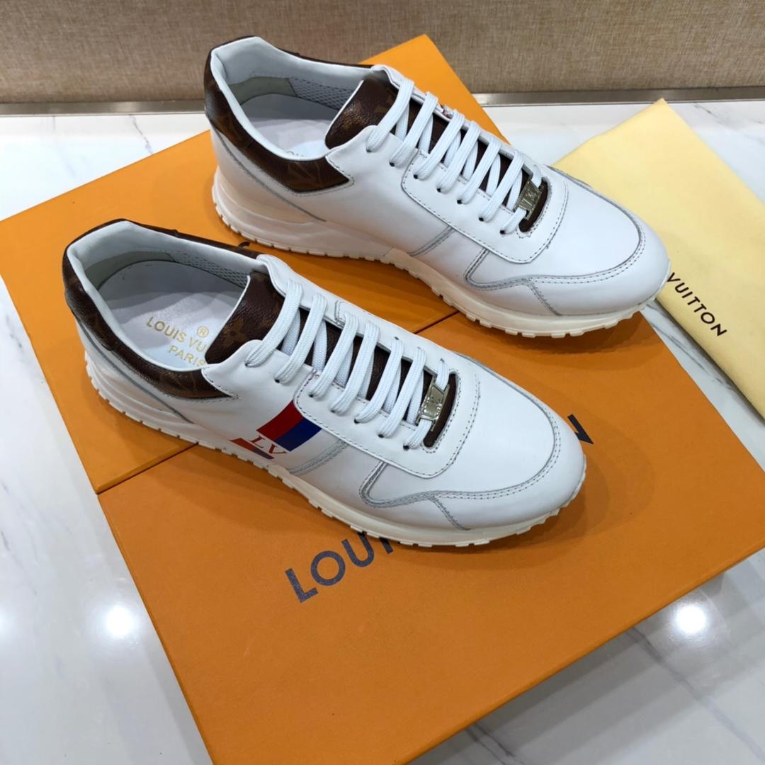 lv Perfect Quality Sneakers White and brown Monogram tongue with white sole MS071131