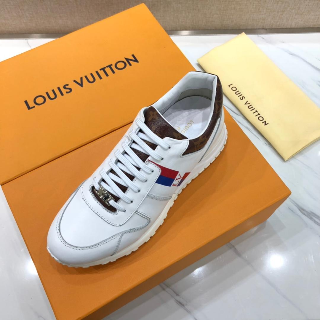 lv Perfect Quality Sneakers White and brown Monogram tongue with white sole MS071131