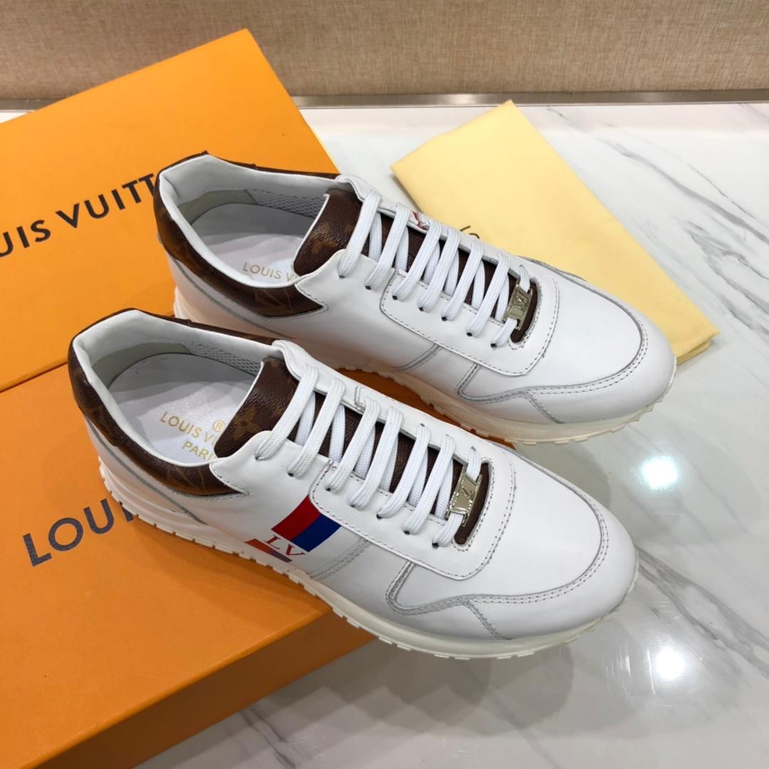 lv Perfect Quality Sneakers White and brown Monogram tongue with white sole MS071131