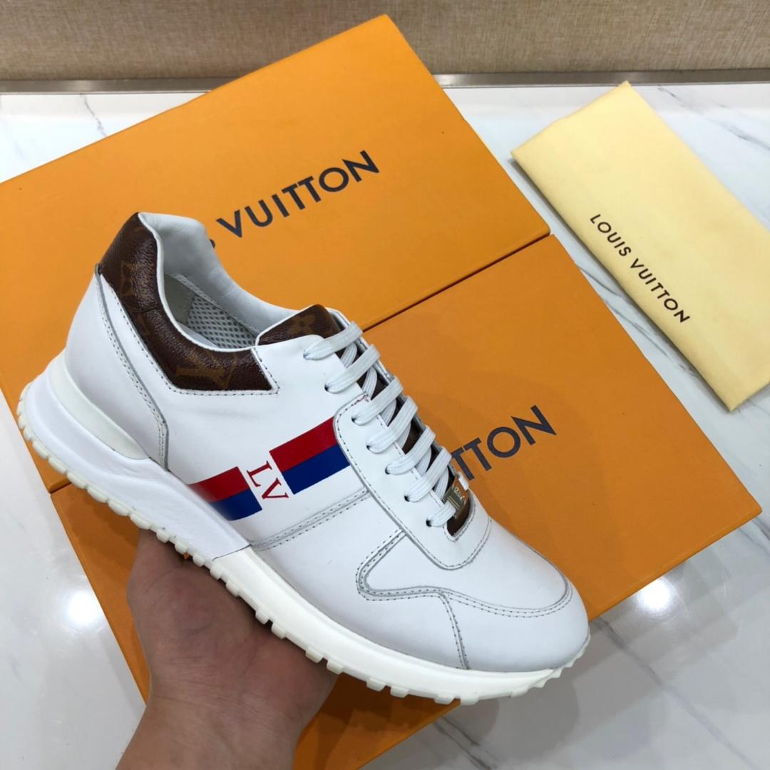 lv Perfect Quality Sneakers White and brown Monogram tongue with white sole MS071131