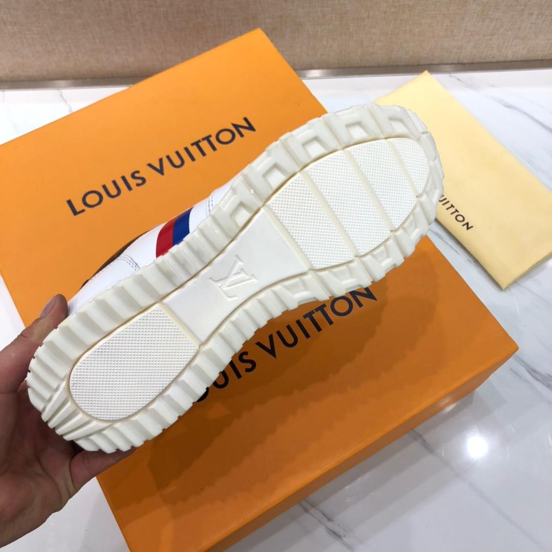 lv Perfect Quality Sneakers White and brown Monogram tongue with white sole MS071131