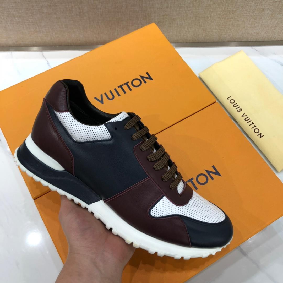 lv Perfect Quality Sneakers White and brown leather details and white sole MS071135