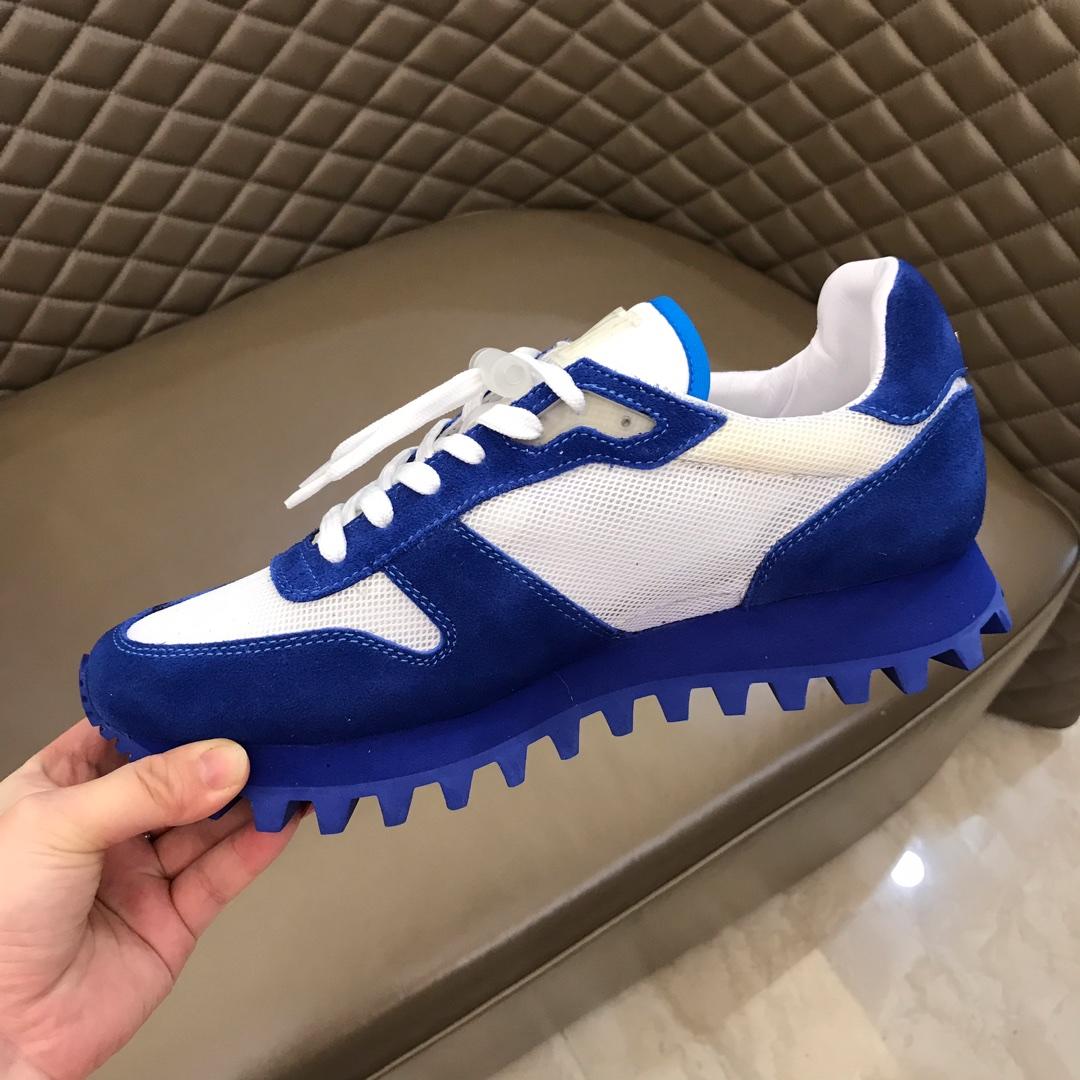 lv Perfect Quality Sneakers White and blue suede with blue sole MS02816