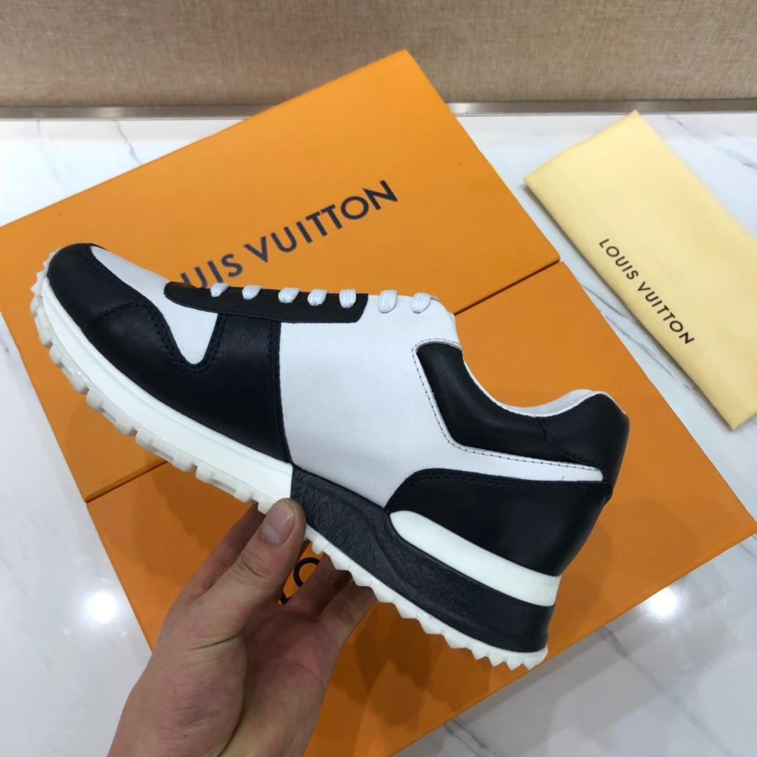 lv Perfect Quality Sneakers White and black leather details with white sole MS071128