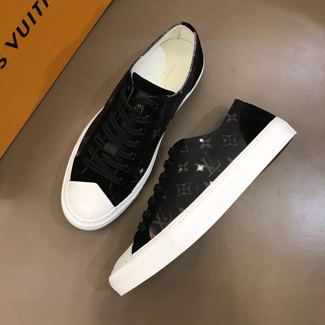 lv Perfect Quality Sneakers Starry sky Monogram and black suede with white sole MS02827