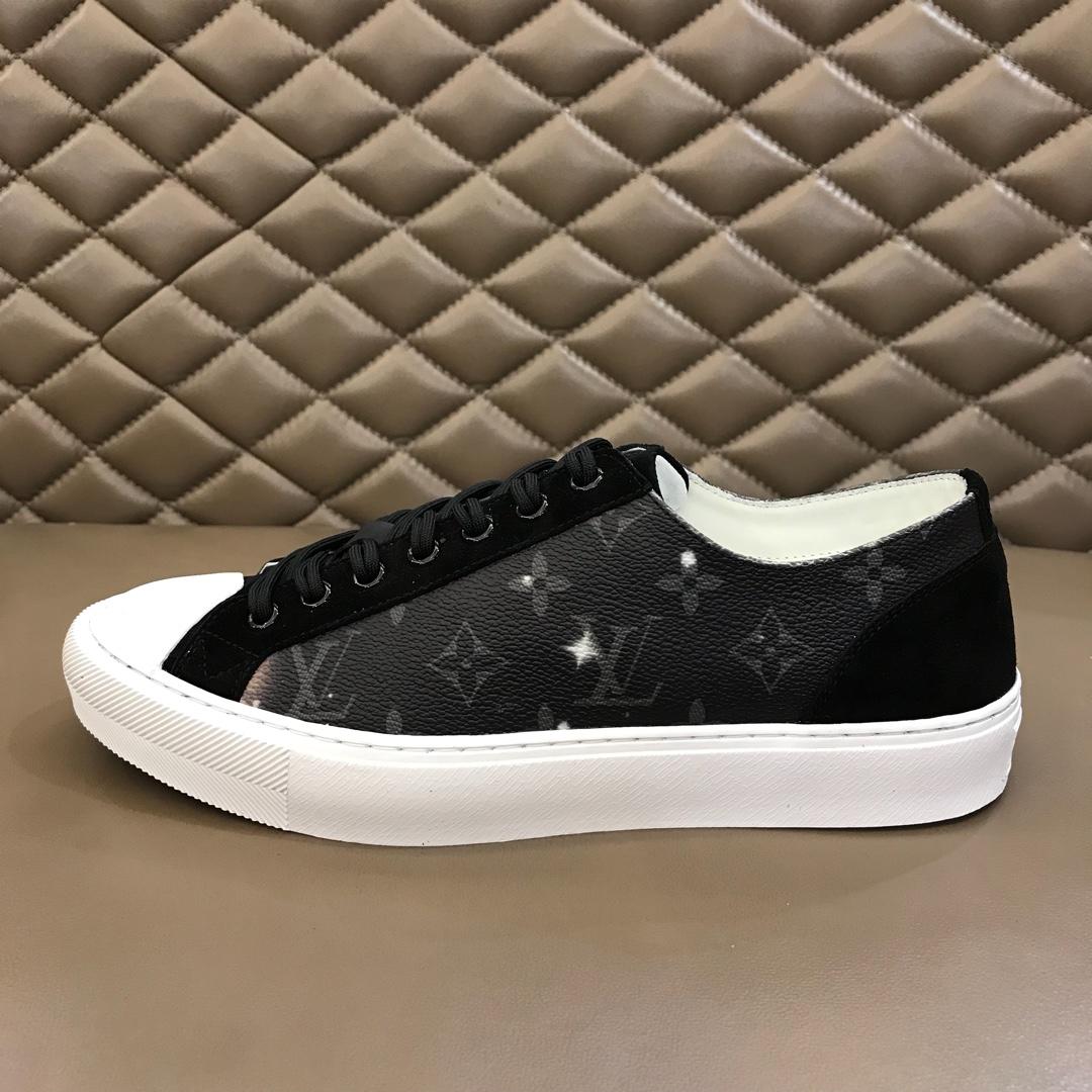 lv Perfect Quality Sneakers Starry sky Monogram and black suede with white sole MS02827