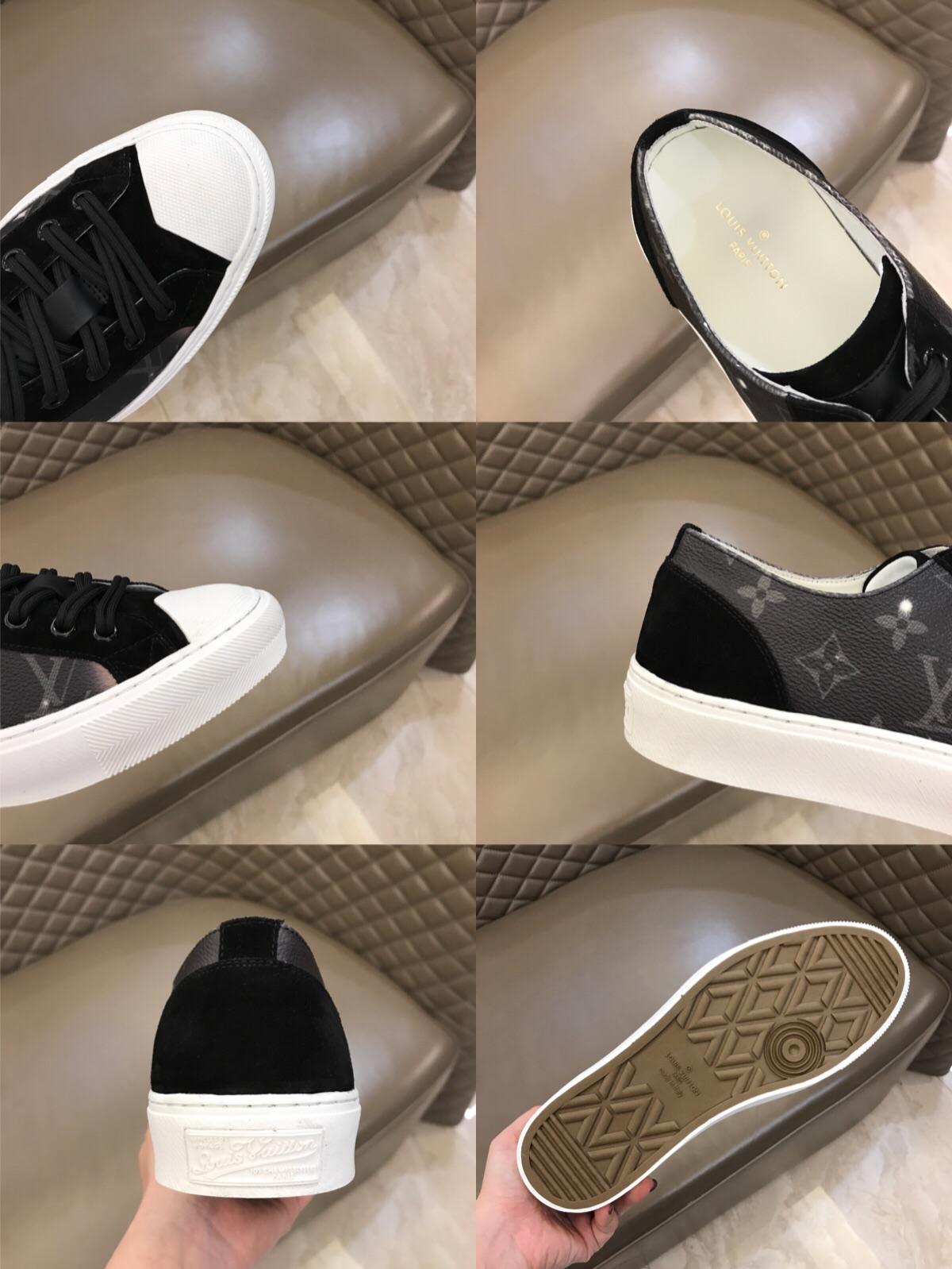 lv Perfect Quality Sneakers Starry sky Monogram and black suede with white sole MS02827