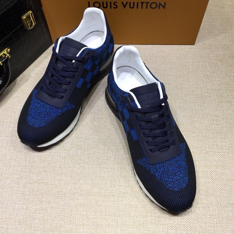 lv Perfect Quality Sneakers Dark blue mesh and navy details with white sole MS071013