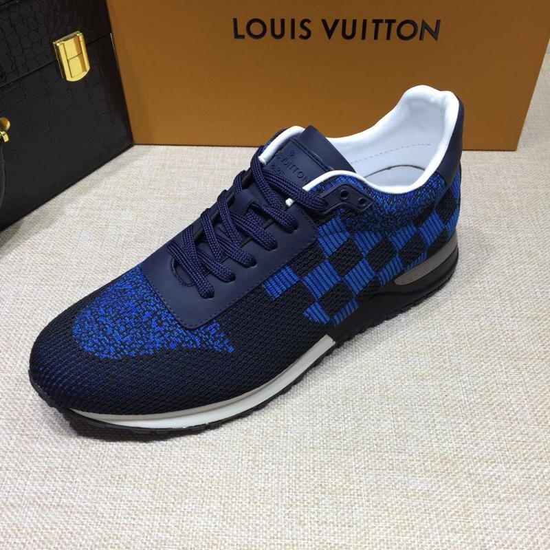 lv Perfect Quality Sneakers Dark blue mesh and navy details with white sole MS071013