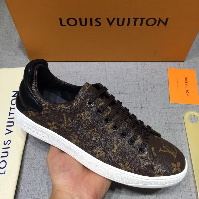 lv Perfect Quality Sneakers Brown and Monogram print with white sole MS071017