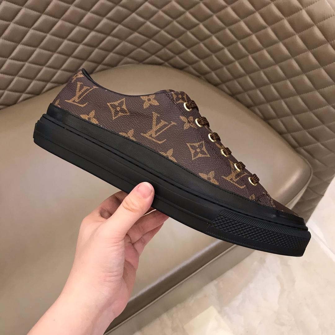 lv Perfect Quality Sneakers Brown and Monogram print with black sole MS02844