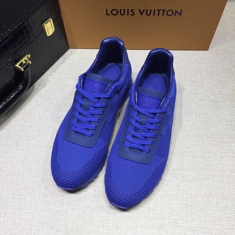 lv Perfect Quality Sneakers Blue mesh and blue heel with blue sole MS071009