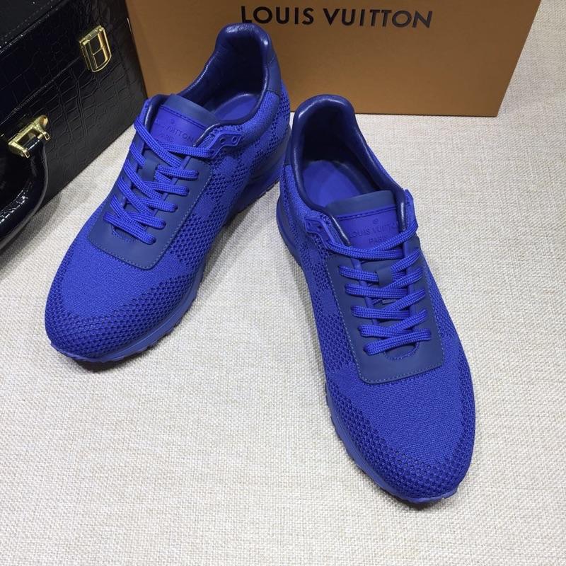 lv Perfect Quality Sneakers Blue mesh and blue heel with blue sole MS071009