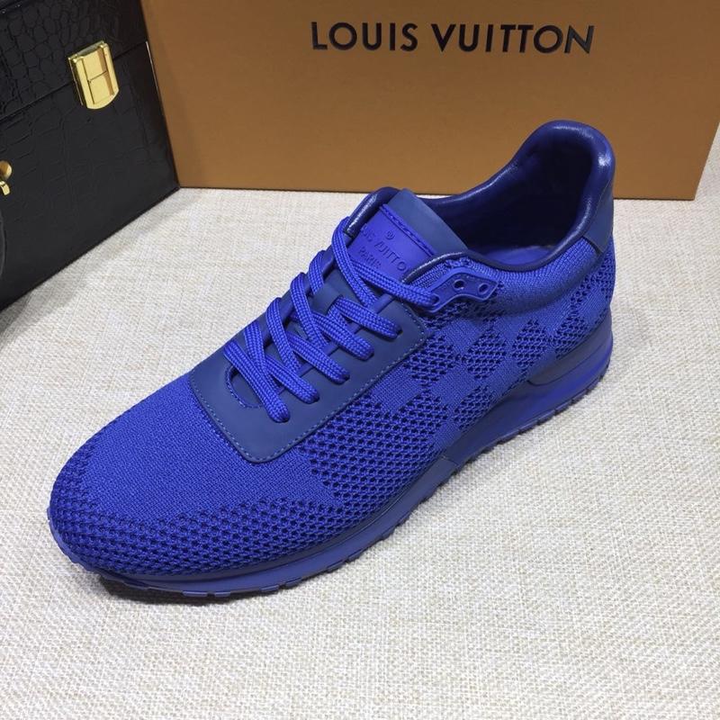 lv Perfect Quality Sneakers Blue mesh and blue heel with blue sole MS071009