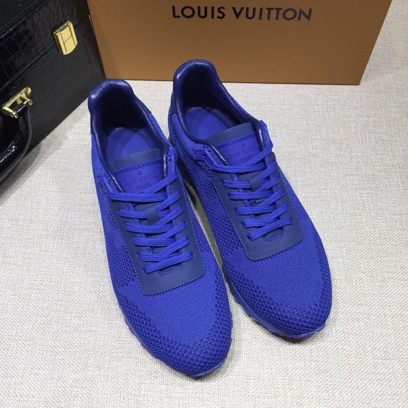 lv Perfect Quality Sneakers Blue mesh and blue heel with blue sole MS071009