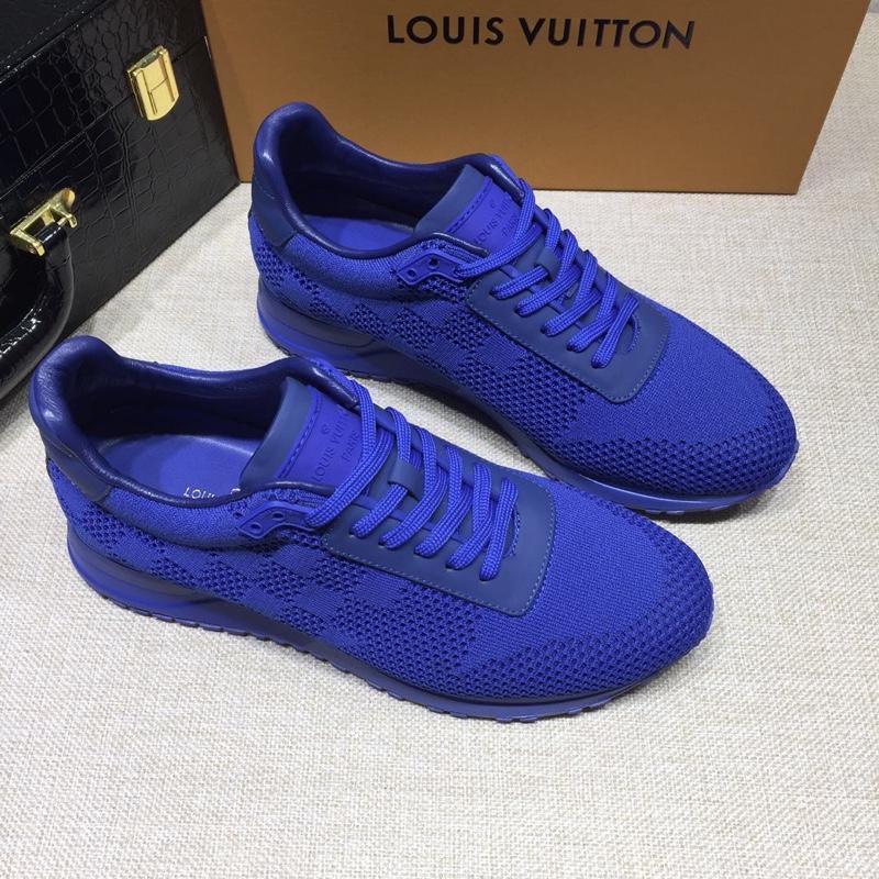 lv Perfect Quality Sneakers Blue mesh and blue heel with blue sole MS071009