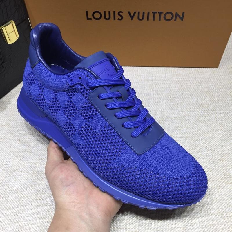 lv Perfect Quality Sneakers Blue mesh and blue heel with blue sole MS071009