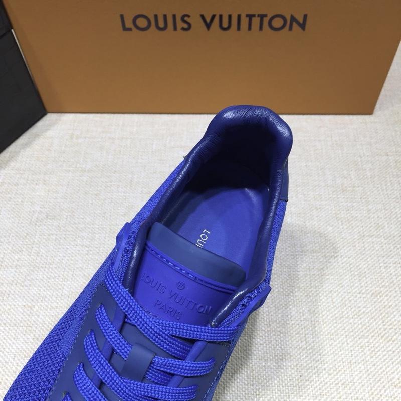 lv Perfect Quality Sneakers Blue mesh and blue heel with blue sole MS071009