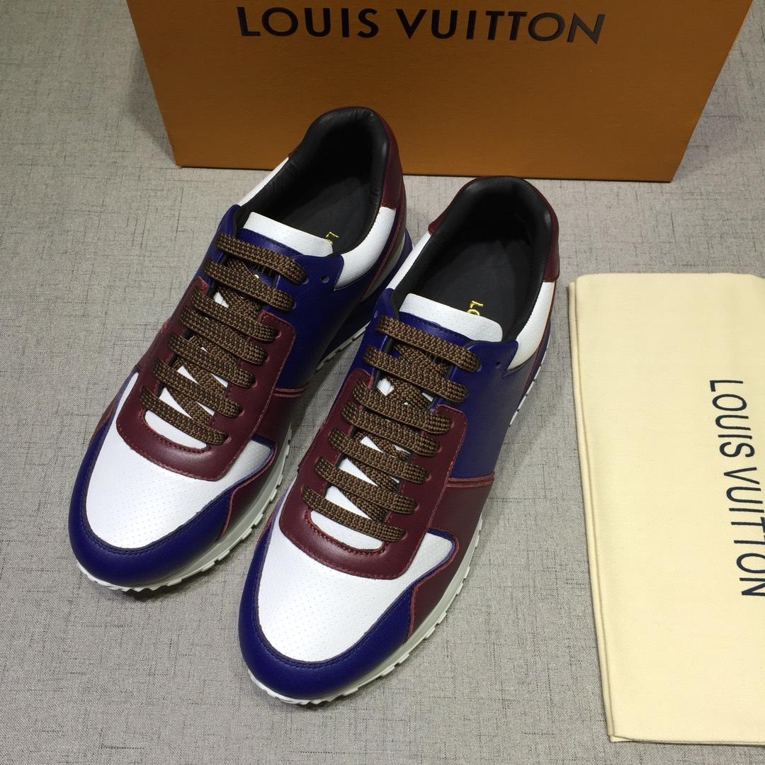 lv Perfect Quality Sneakers Blue and white leather details with white sole MS071037