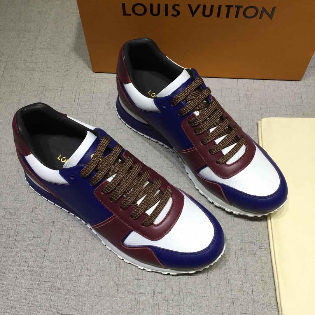 lv Perfect Quality Sneakers Blue and white leather details with white sole MS071037