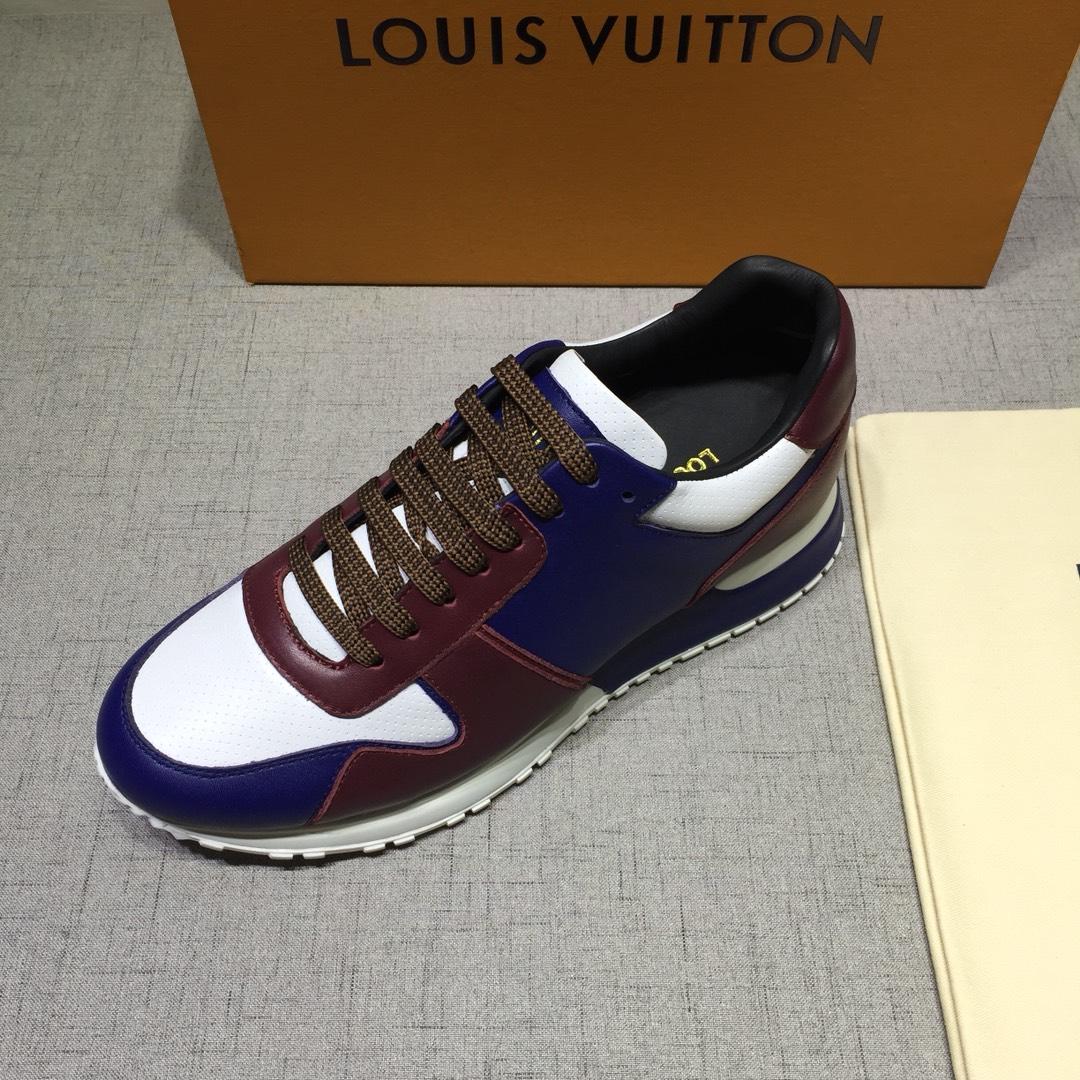 lv Perfect Quality Sneakers Blue and white leather details with white sole MS071037