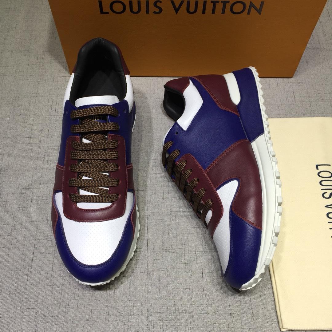 lv Perfect Quality Sneakers Blue and white leather details with white sole MS071037