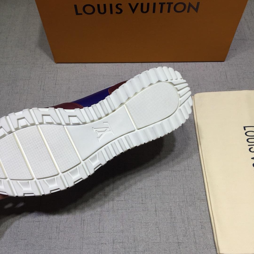 lv Perfect Quality Sneakers Blue and white leather details with white sole MS071037