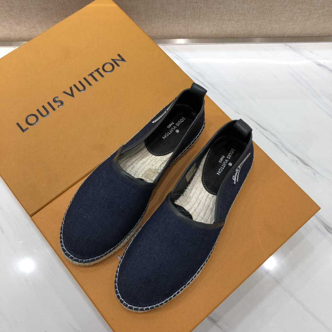 lv Perfect Quality Sneakers Blue and straw soles MS071123