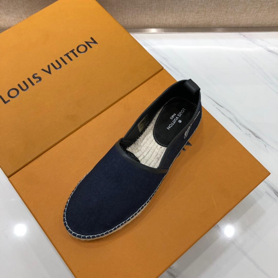 lv Perfect Quality Sneakers Blue and straw soles MS071123