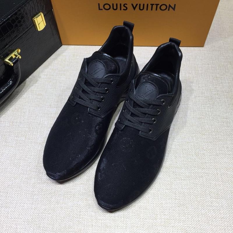 lv Perfect Quality Sneakers Black mesh and Monogram embossing with black sole MS071007