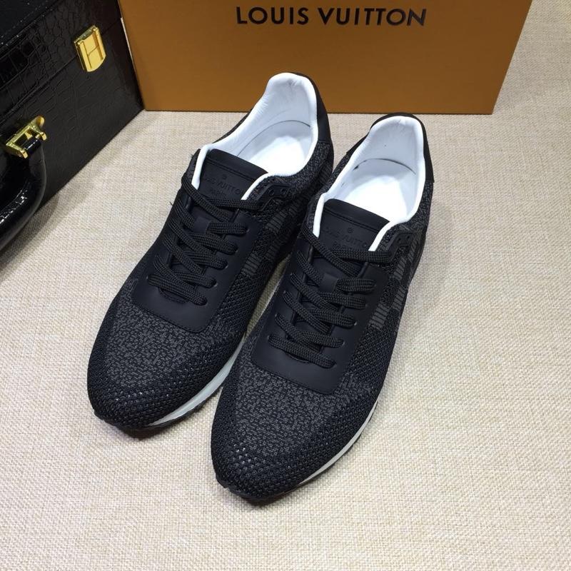 lv Perfect Quality Sneakers Black mesh and grey details with white sole MS071014