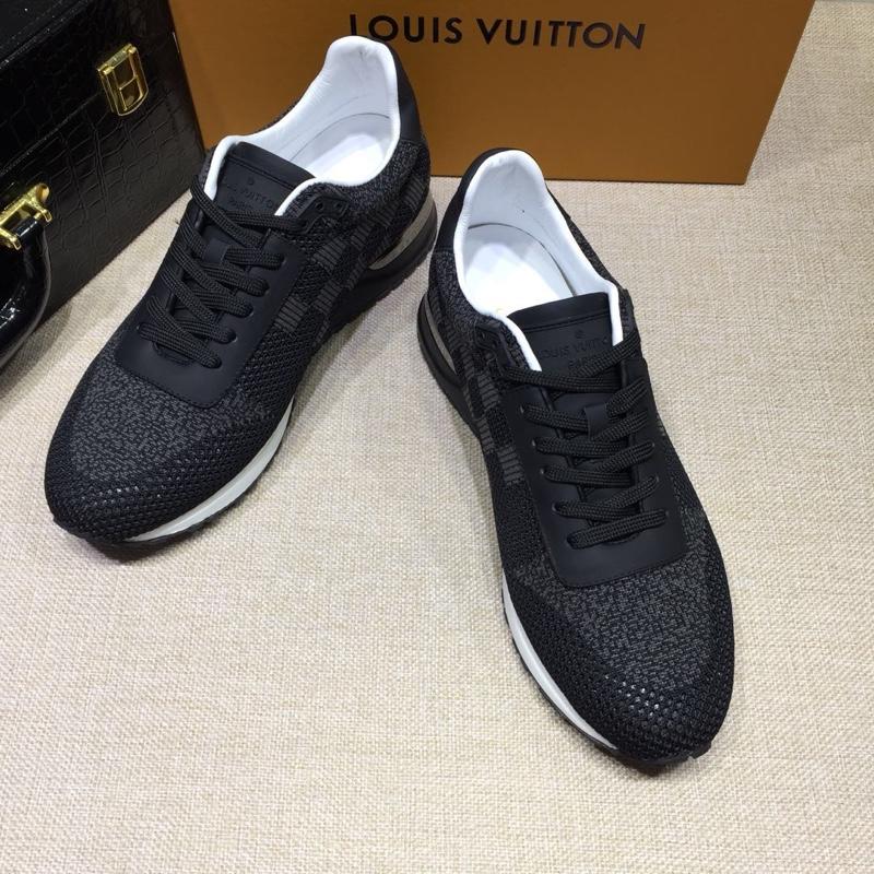 lv Perfect Quality Sneakers Black mesh and grey details with white sole MS071014