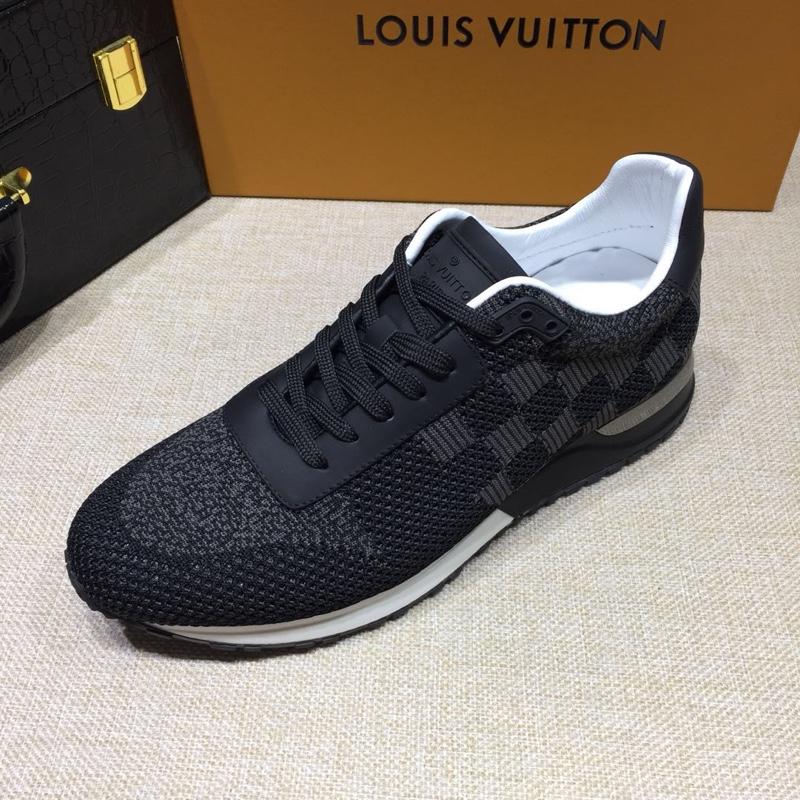 lv Perfect Quality Sneakers Black mesh and grey details with white sole MS071014