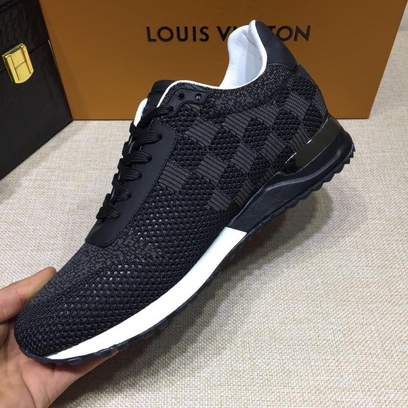 lv Perfect Quality Sneakers Black mesh and grey details with white sole MS071014