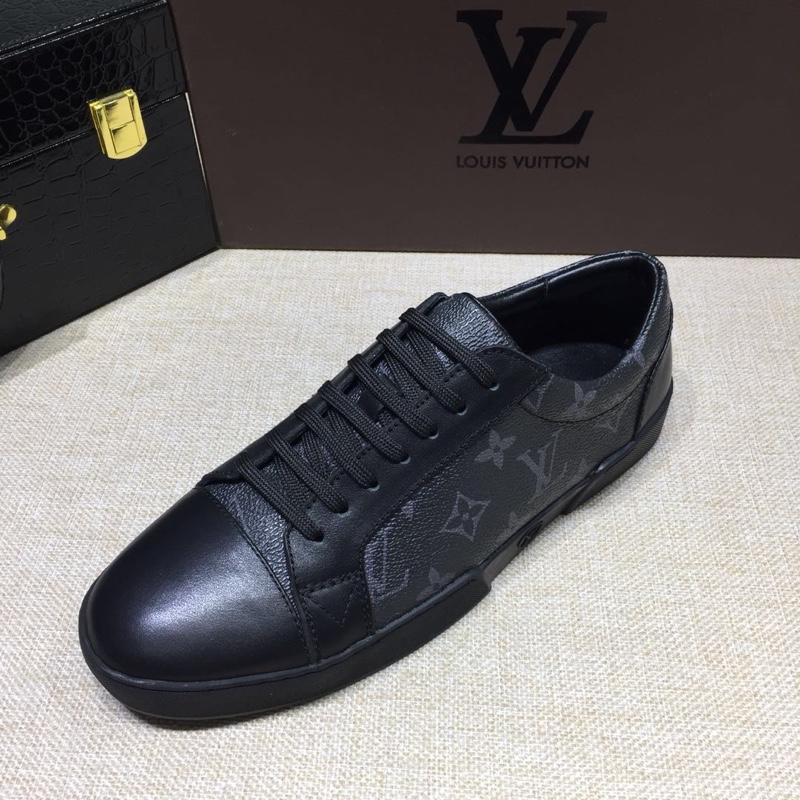 lv Perfect Quality Sneakers Black and Monogram print with black sole MS071103