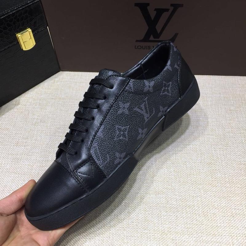 lv Perfect Quality Sneakers Black and Monogram print with black sole MS071103