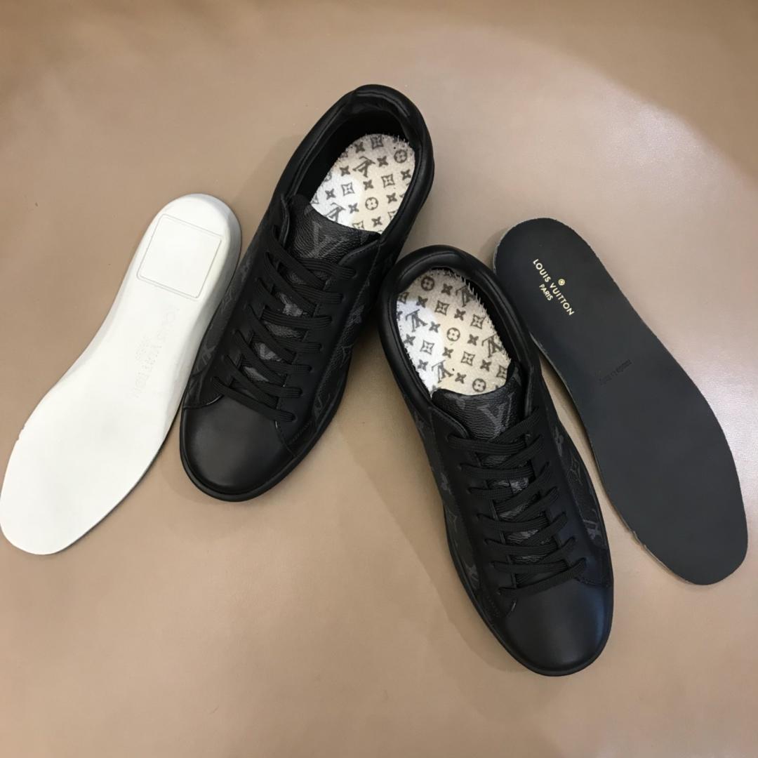 lv Perfect Quality Sneakers Black and Monogram print with black sole MS02839