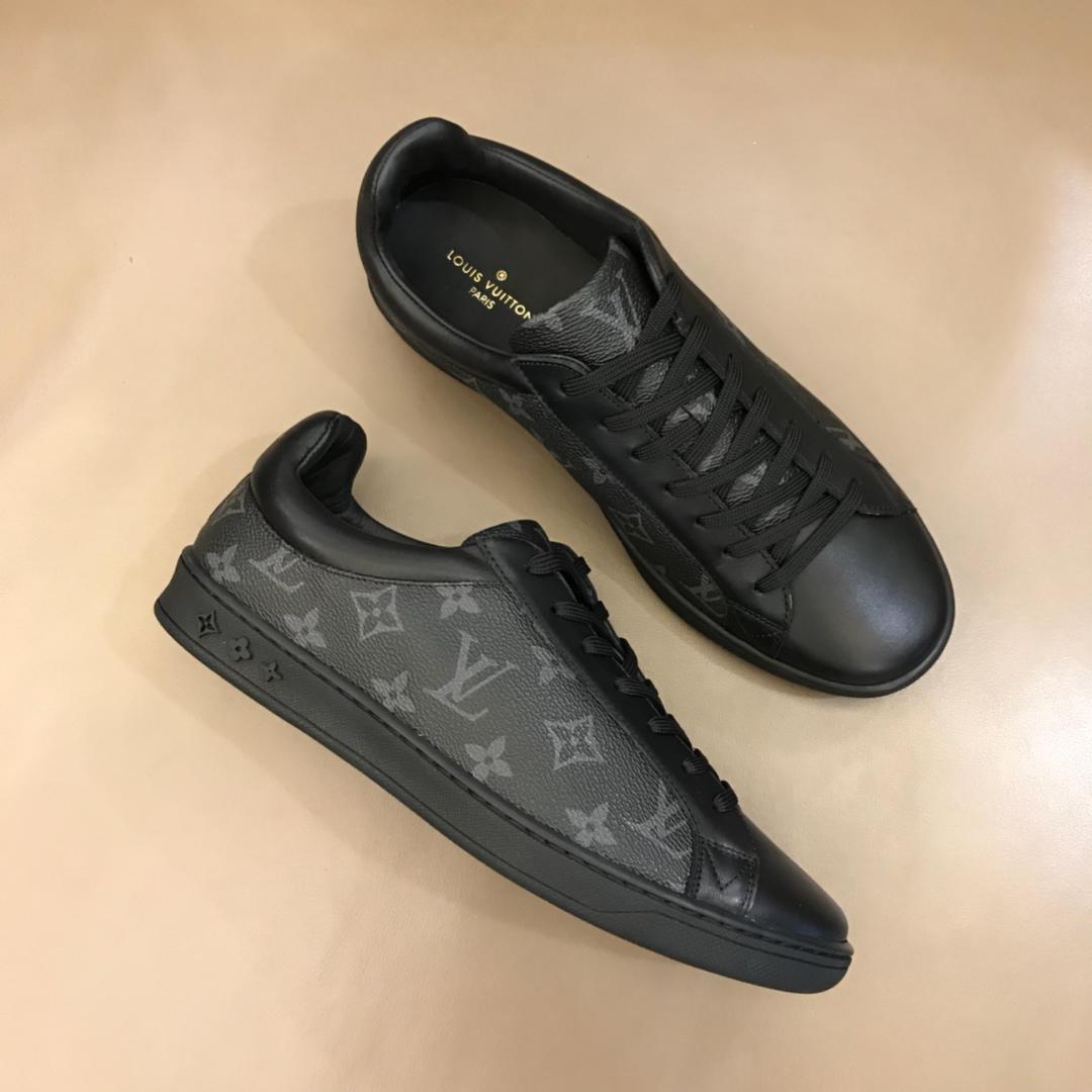 lv Perfect Quality Sneakers Black and Monogram print with black sole MS02839